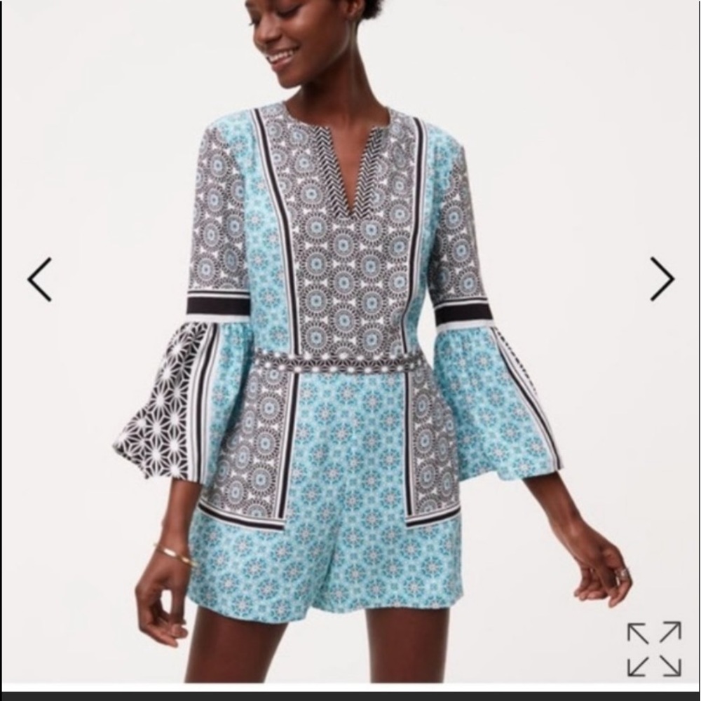 Ann Taylor Loft Bell sleeve romper size M